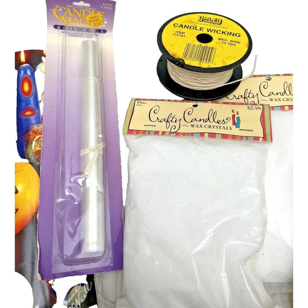 Candle Making Kit Supplies for Beginners, Wax Crystals, Bags, Dye, Booklet‎